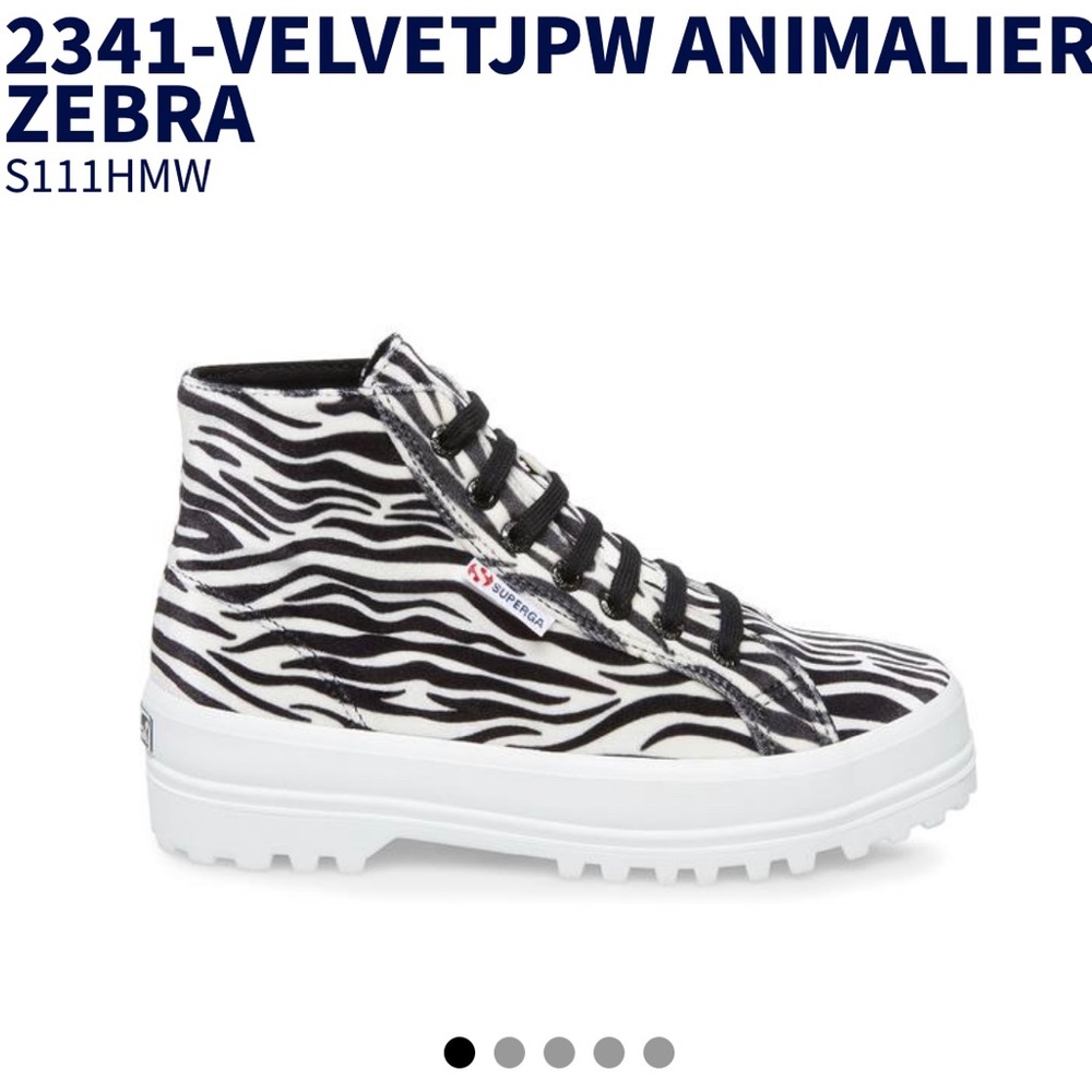 Superga Zebra Print High Top Sneaker